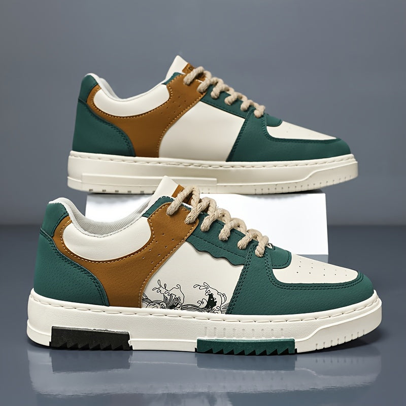 beige, grön