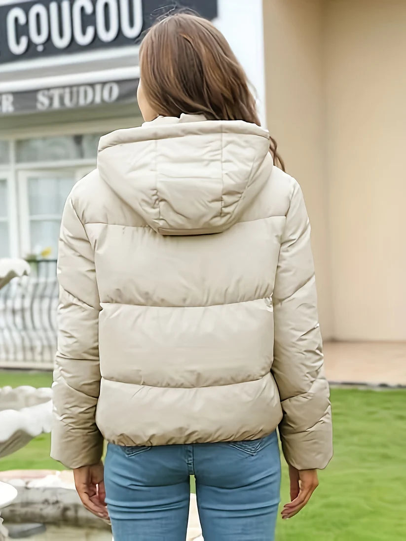 Kort Elegant Puffer Vinterjacka för Kvinnor | Perfekt för Vinter