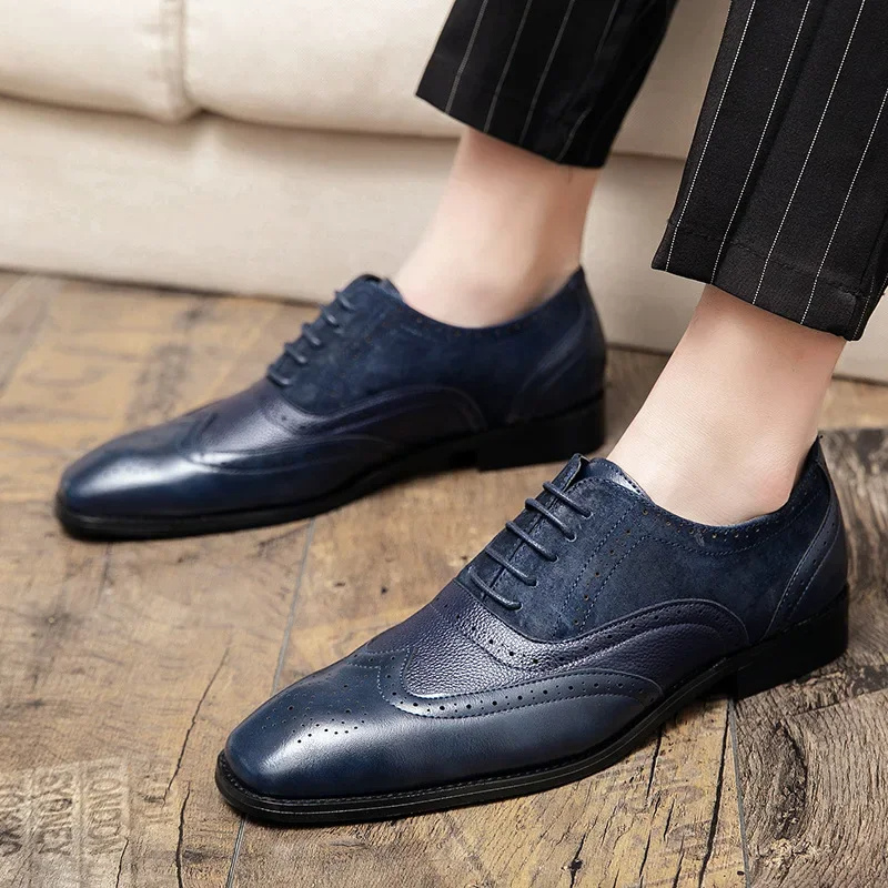 Snygga Skor i med Wingtip och Broguedetaljer för Herr | Perfekt för Alla Säsonger