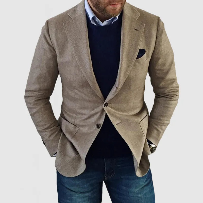 Klassisk Blazer med Tidlös Design För Herr | Perfekt för Alla Säsonger