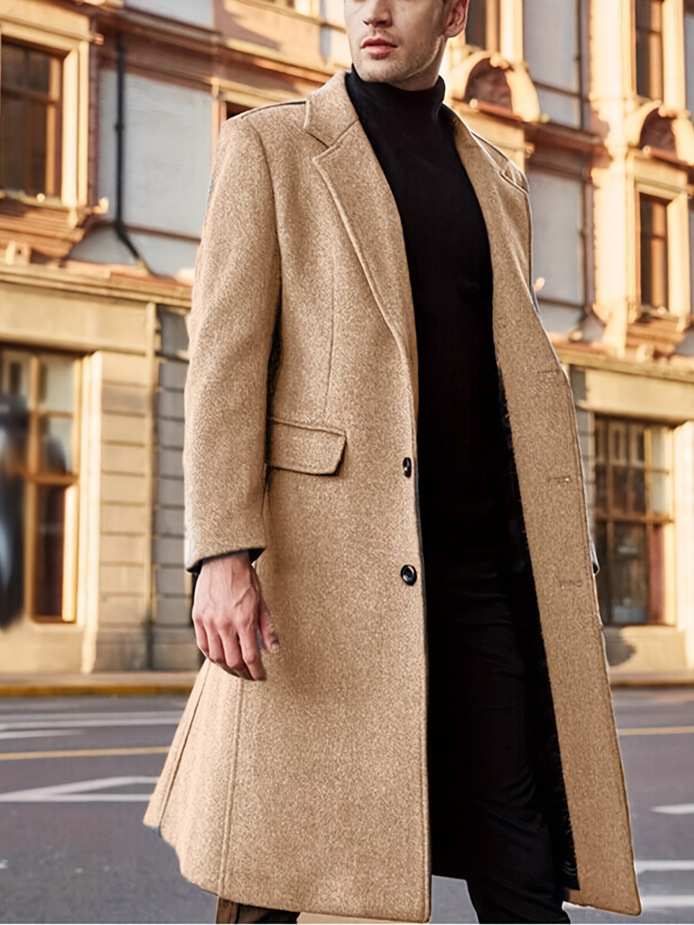 Elegant Retro Trenchcoat För Halvformell Affärsbruk För Män | Smart Casual