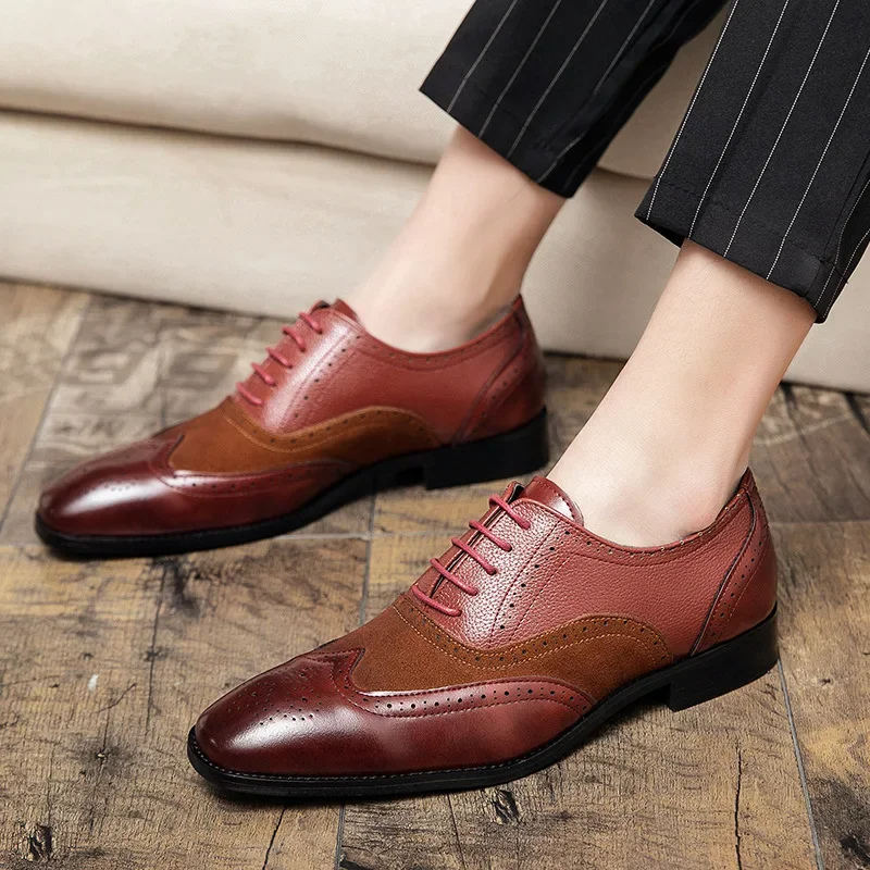 Snygga Skor i med Wingtip och Broguedetaljer för Herr | Perfekt för Alla Säsonger