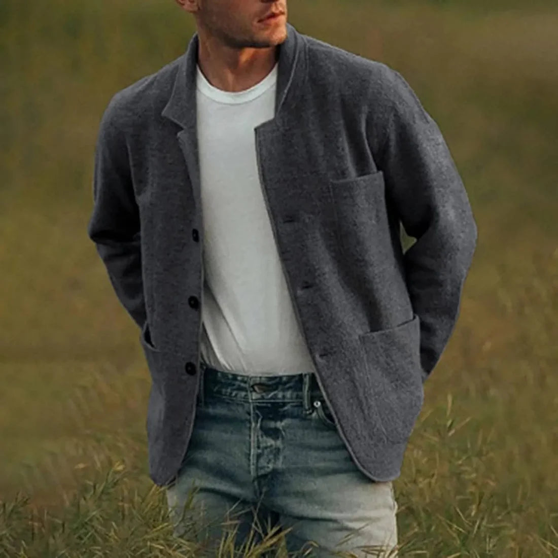 Stilren Casual Blazer För Herr | Perfekt för Alla Årstider