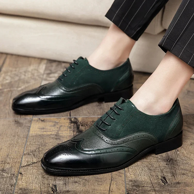 Snygga Skor i med Wingtip och Broguedetaljer för Herr | Perfekt för Alla Säsonger