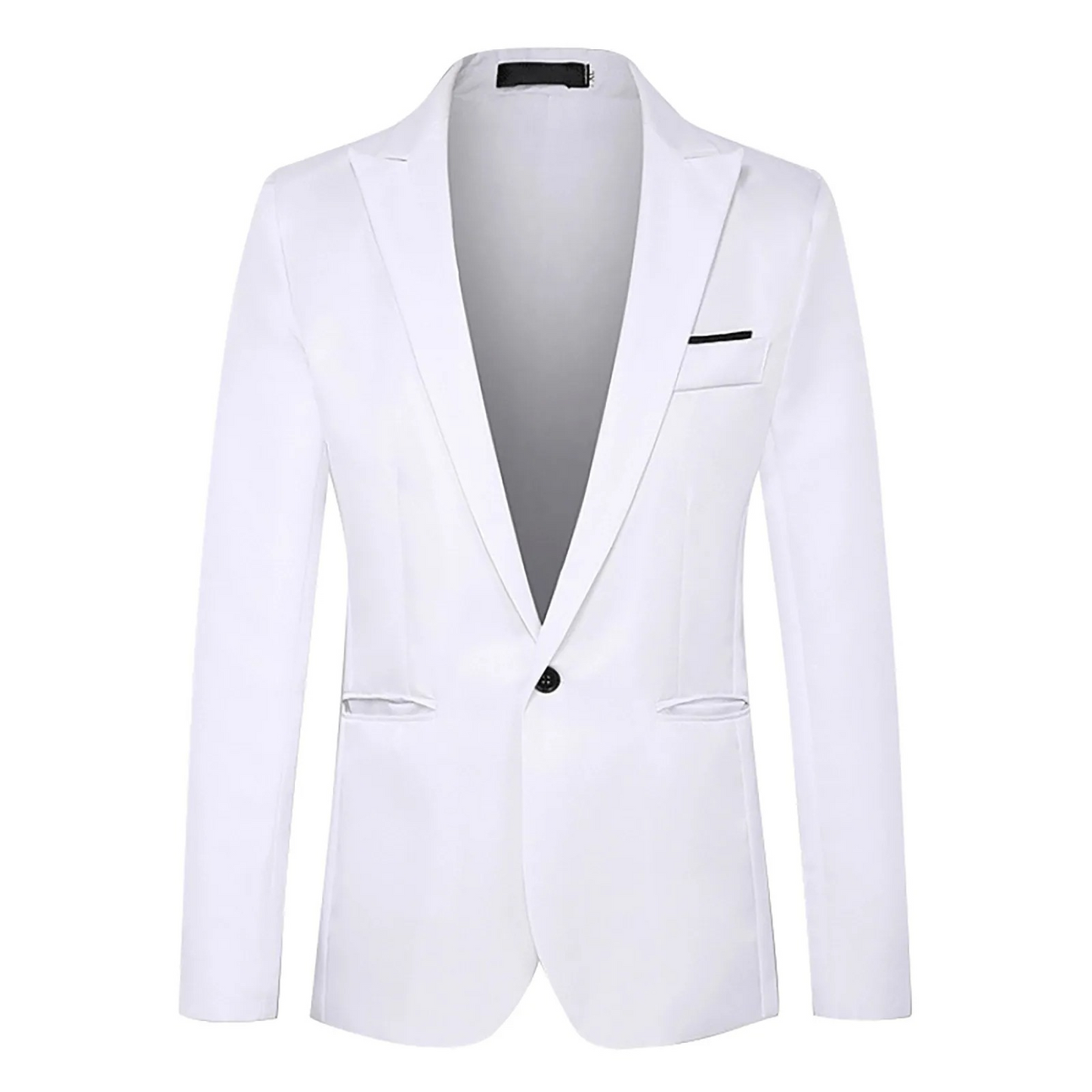 Snygg Slim Fit Blazer i med En Knap för Herr | Perfekt för Alla årstider