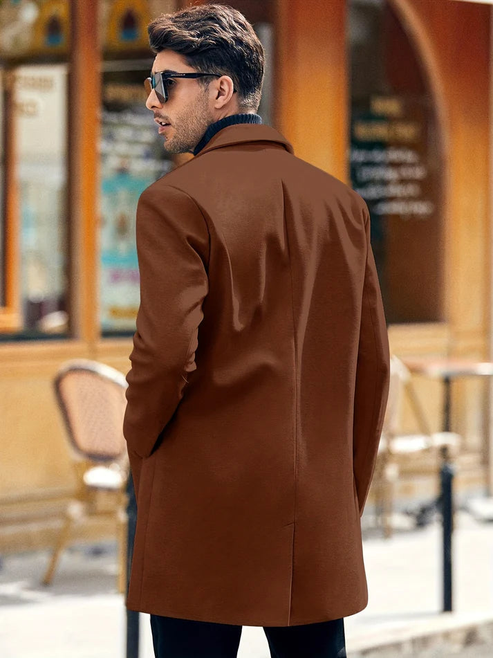 Ledig Retro Trench Vinterjacka För Män | Perfekt för Vardagsbruk