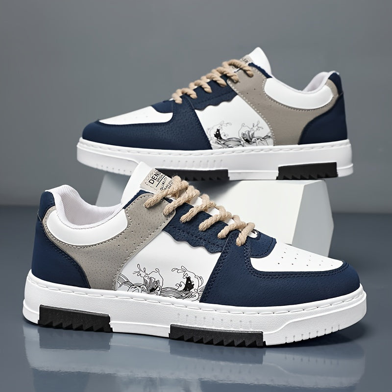 blå vit beige