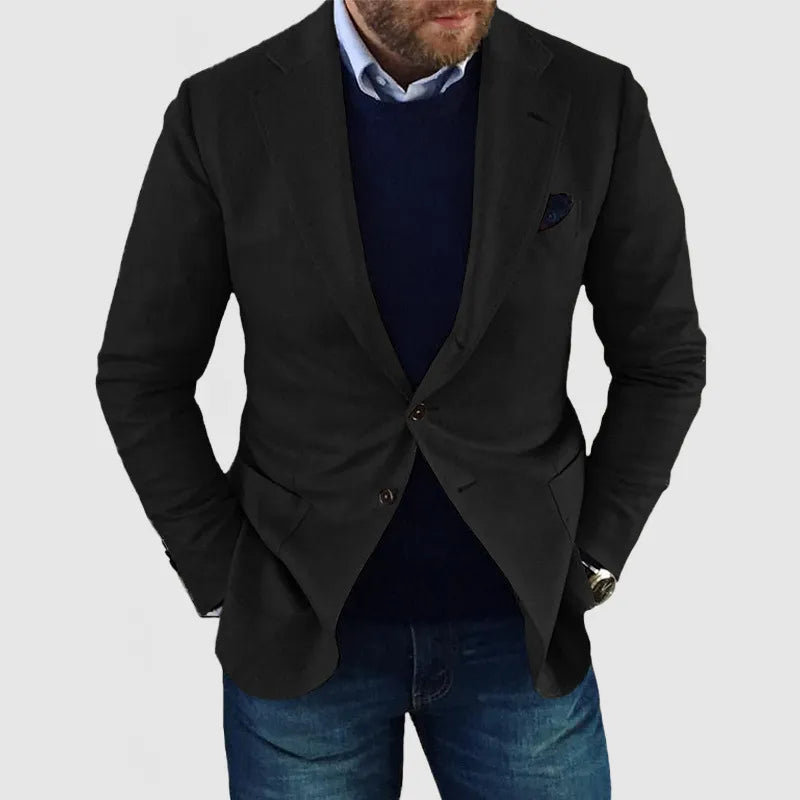 Klassisk Blazer med Tidlös Design För Herr | Perfekt för Alla Säsonger