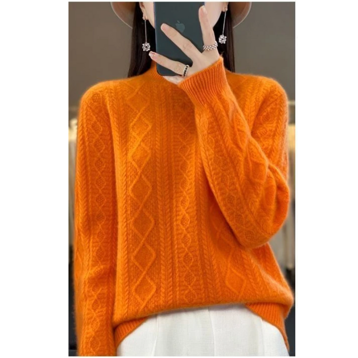 Stilren Kabel Turtleneck Tröja för Dam | Perfekt för Höst/Vinter