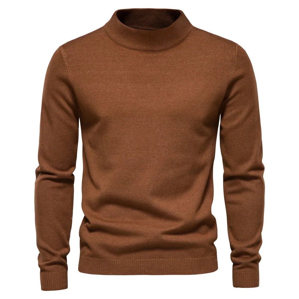 Tidlös Mock Neck Tröja För Herr | För Alla Årstider