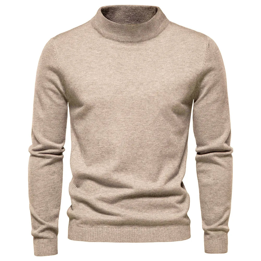 Tidlös Mock Neck Tröja För Herr | För Alla Årstider