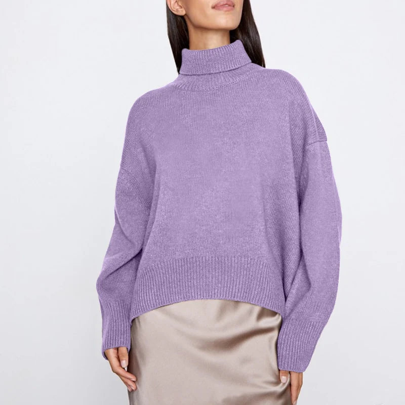 Casual Oversized Polotröja för Dam | Perfekt för Höst/Vinter