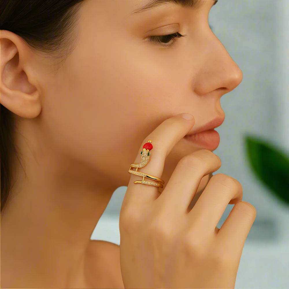 Ormring för kvinnor med kubiska zirkoniadetaljer 3