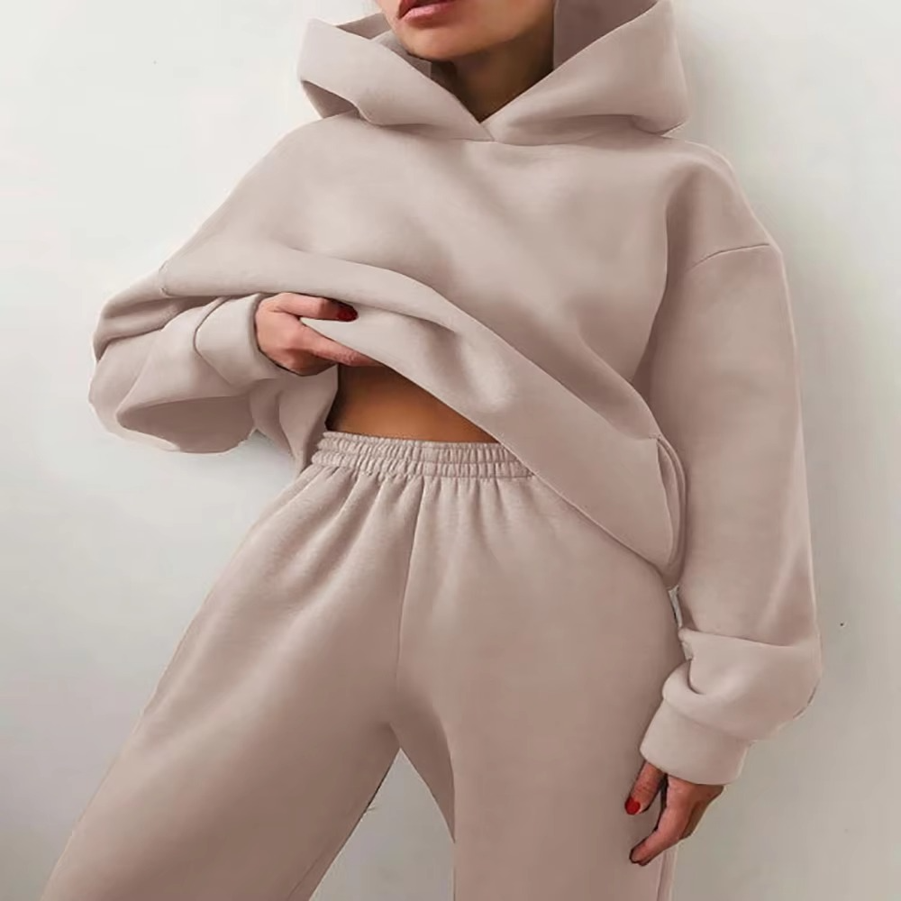 Casual Vintage Oversized Tränings- & Joggingdräkt För Damer | Perfekt för Vardagsbruk