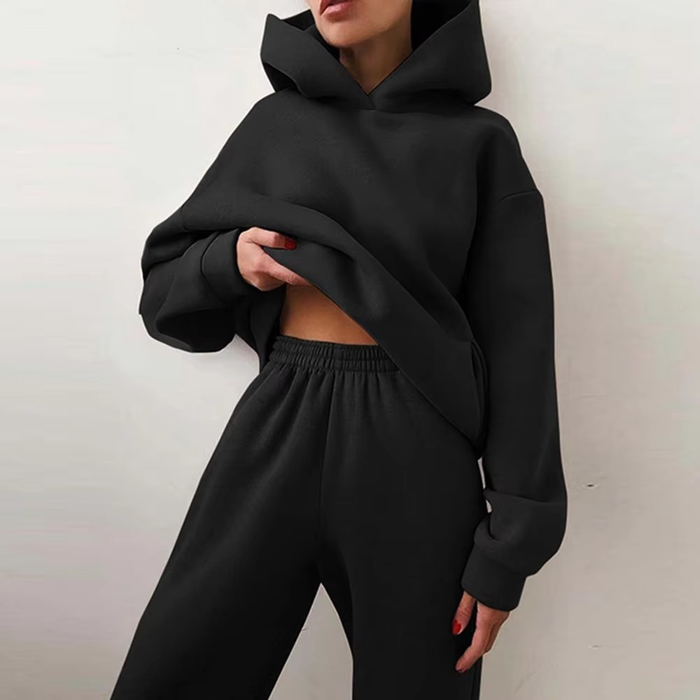 Casual Vintage Oversized Tränings- & Joggingdräkt För Damer | Perfekt för Vardagsbruk