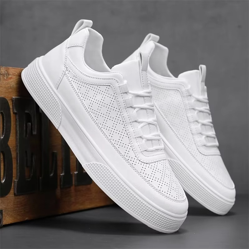 Snygga Vita Sneakers med Tjock Sula för Herr | Perfekt för Alla Säsonger