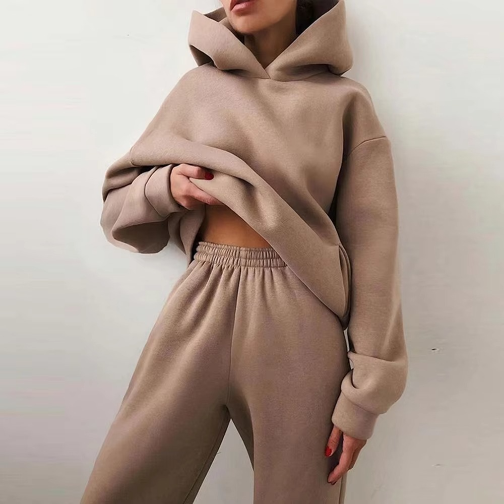 Casual Vintage Oversized Tränings- & Joggingdräkt För Damer | Perfekt för Vardagsbruk