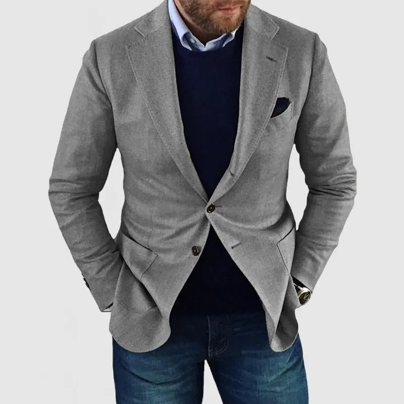 Klassisk Blazer med Tidlös Design För Herr | Perfekt för Alla Säsonger
