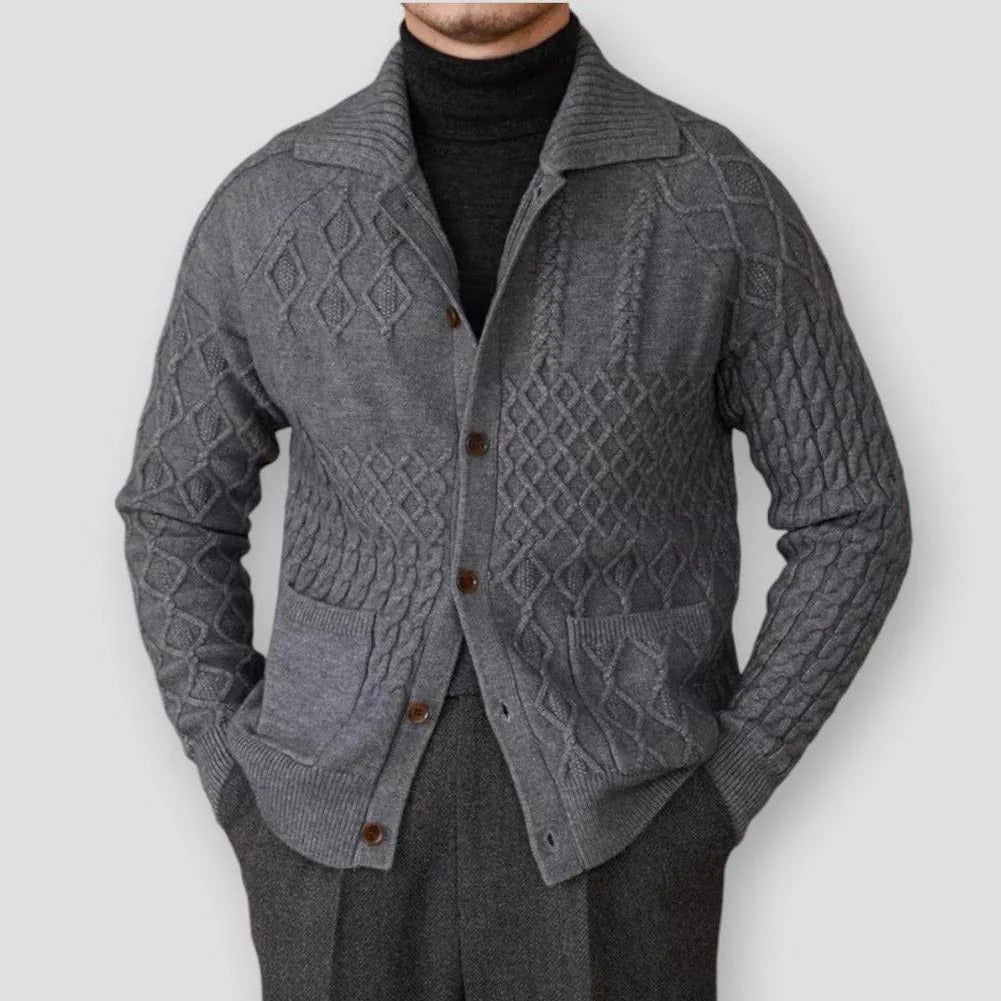 Klassisk Fin Cardigan För Män | Ideal för alla årstider