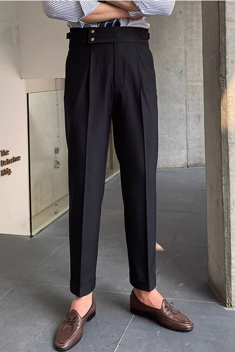 Eleganta Byxor med Veckade Detaljer För Herr | Chic Ideal för Alla Säsonger