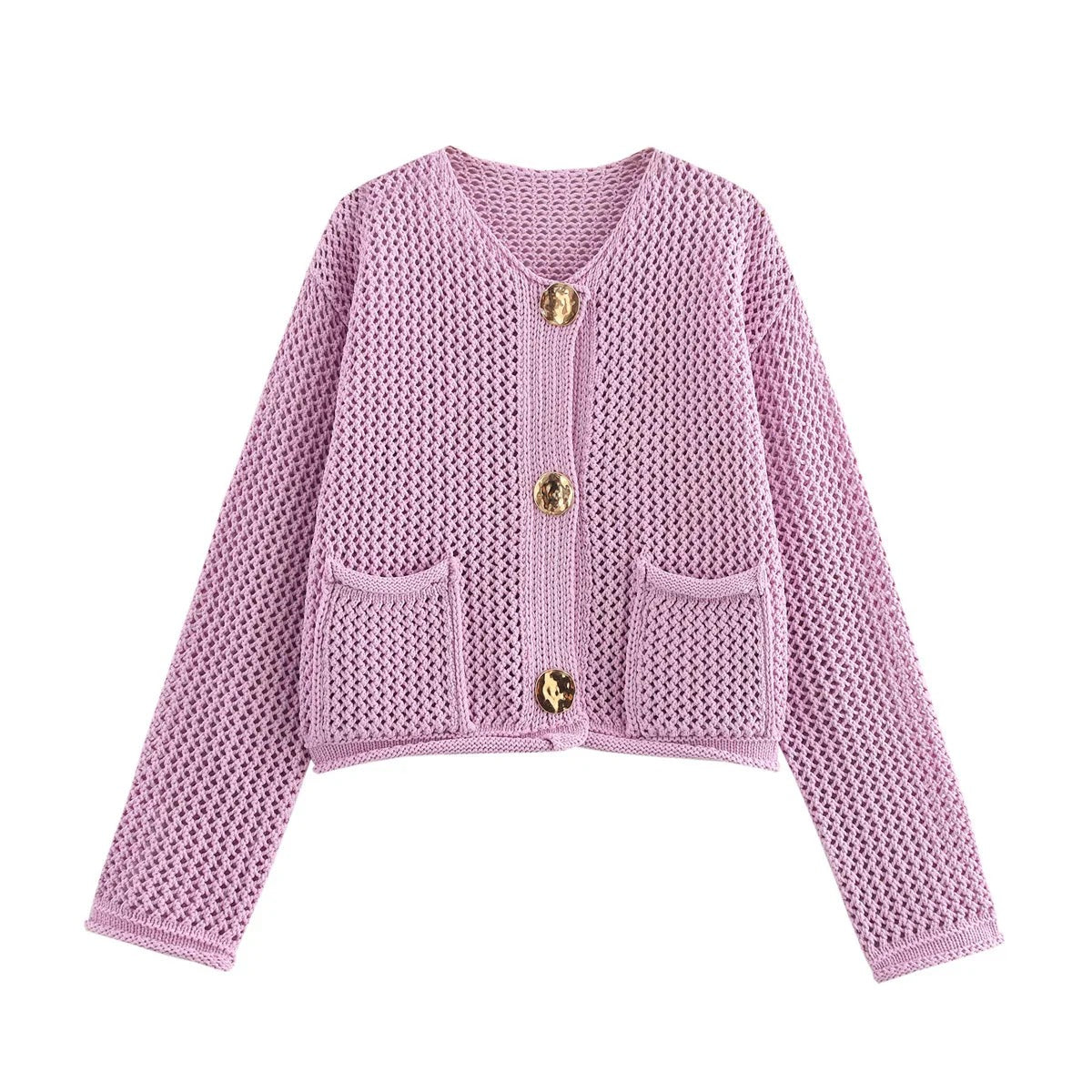 Överdimensionerad Cardigan Med Guldknappar | Ideal för alla årstider