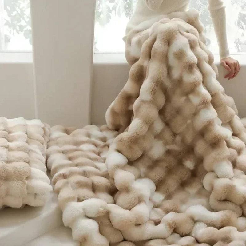 CozyNest | Fluffig Filt, Mjuk Flocktextur, & Andningsbar, Idealisk för Hem & Vinternättera | Idealisk för vintern