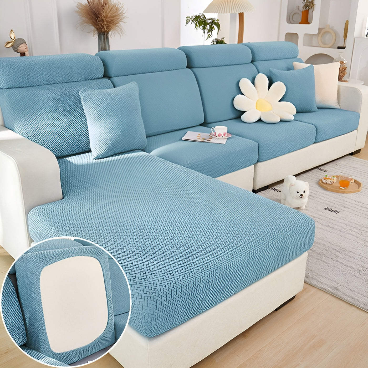 CushionGuard | Enfärgat Sofföverdrag, Mjukt & Flexibelt, Perfekt För Hemuppgradering