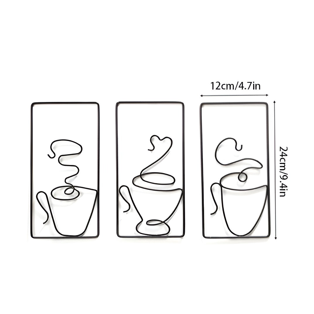 BrewScape | Stilf Konst, Estetisk Kaffekopp Väggkonst, Perfekt för Kaféer & Mysiga Utrymmen