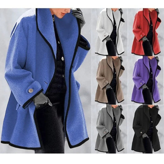 Elegant Dubbelknäppt Vinter Trenchcoat för Kvinnor | Perfekt för Vinter och Höst
