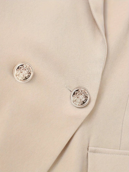Stilft Enfärgad Tvådelad Blazer-Set För Kvinnor | För Formella Tillfällen