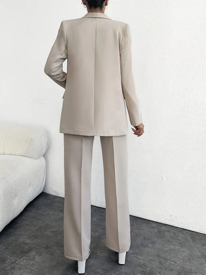 Elegant Solid Färg Bom Mode Outfit Set För Kvinnor | Perfekt för Vardagsbruk