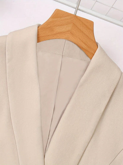 Stilft Enfärgad Tvådelad Blazer-Set För Kvinnor | För Formella Tillfällen
