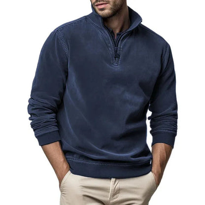 Blekt Fleece Tröja Med Dragkedja För Herr | Perfekt för Utomhusaktiviteter