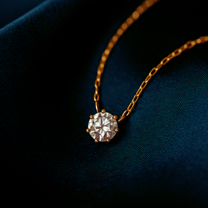 Halsband med hänge och geometrisk design för kvinnor 0