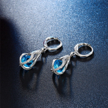 Halsband och örhängesset för kvinnor med snöflingemotiv 8