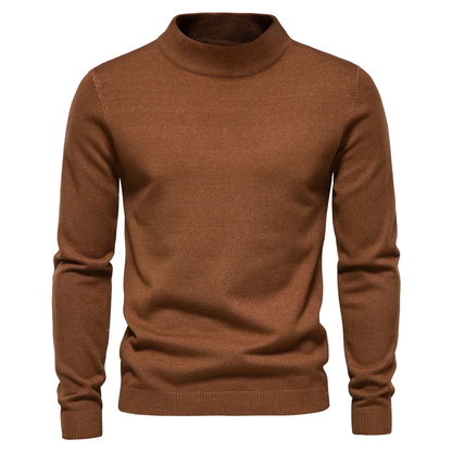 Tidlös Mock Neck Tröja För Herr | För Alla Årstider
