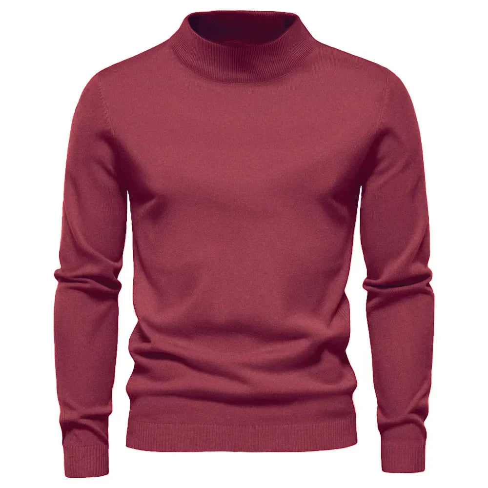Tidlös Mock Neck Tröja För Herr | För Alla Årstider