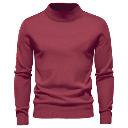 Tidlös Mock Neck Tröja För Herr | För Alla Årstider