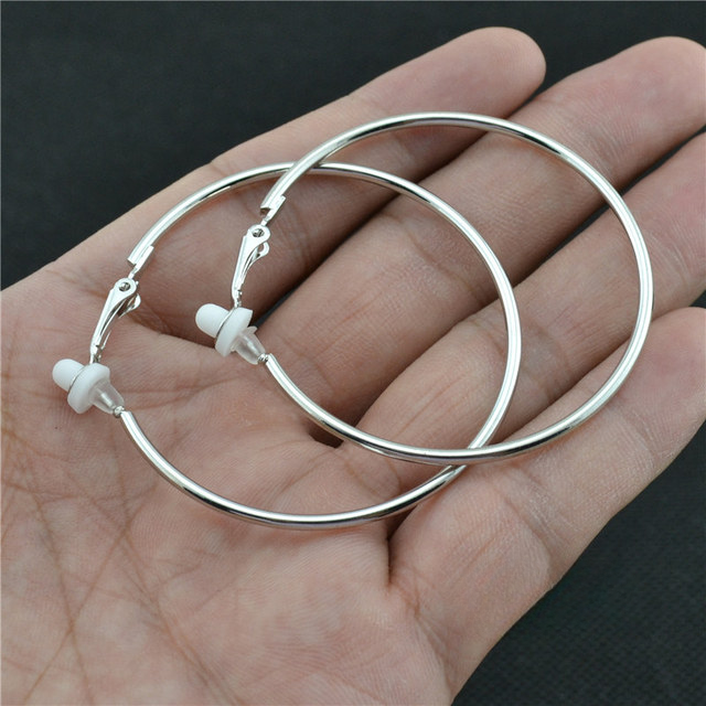 Örhängen med clips och rund design för kvinnor 12