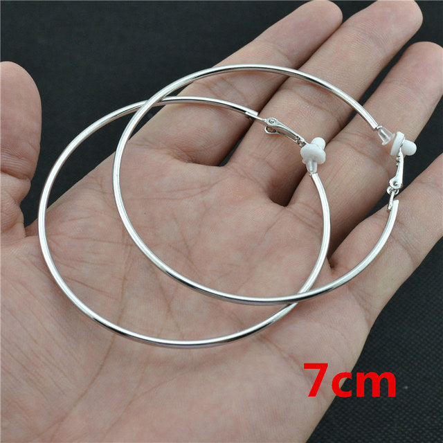 Örhängen med clips och rund design för kvinnor 6