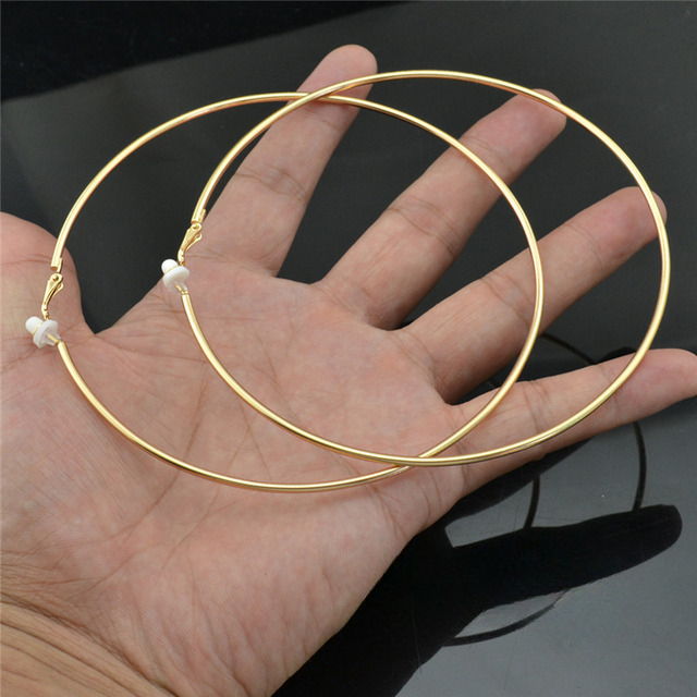 Örhängen med clips och rund design för kvinnor 9