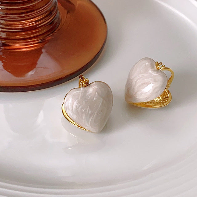 Örhängen med hjärtmönster för kvinnor 3