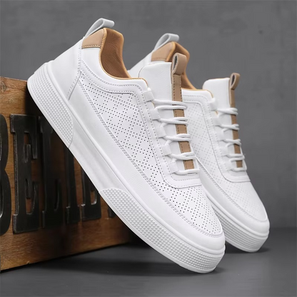Snygga Vita Sneakers med Tjock Sula för Herr | Perfekt för Alla Säsonger