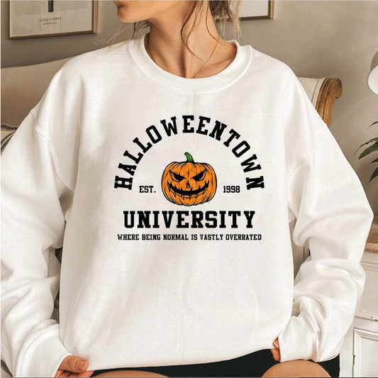 Retro Halloweentown Universitet Tröja För Dam | Perfekt för Höst/Vinter