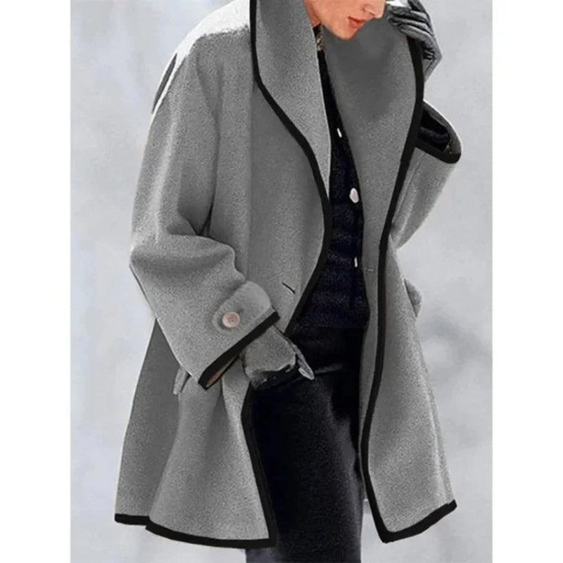 Elegant Dubbelknäppt Vinter Trenchcoat för Kvinnor | Perfekt för Vinter och Höst
