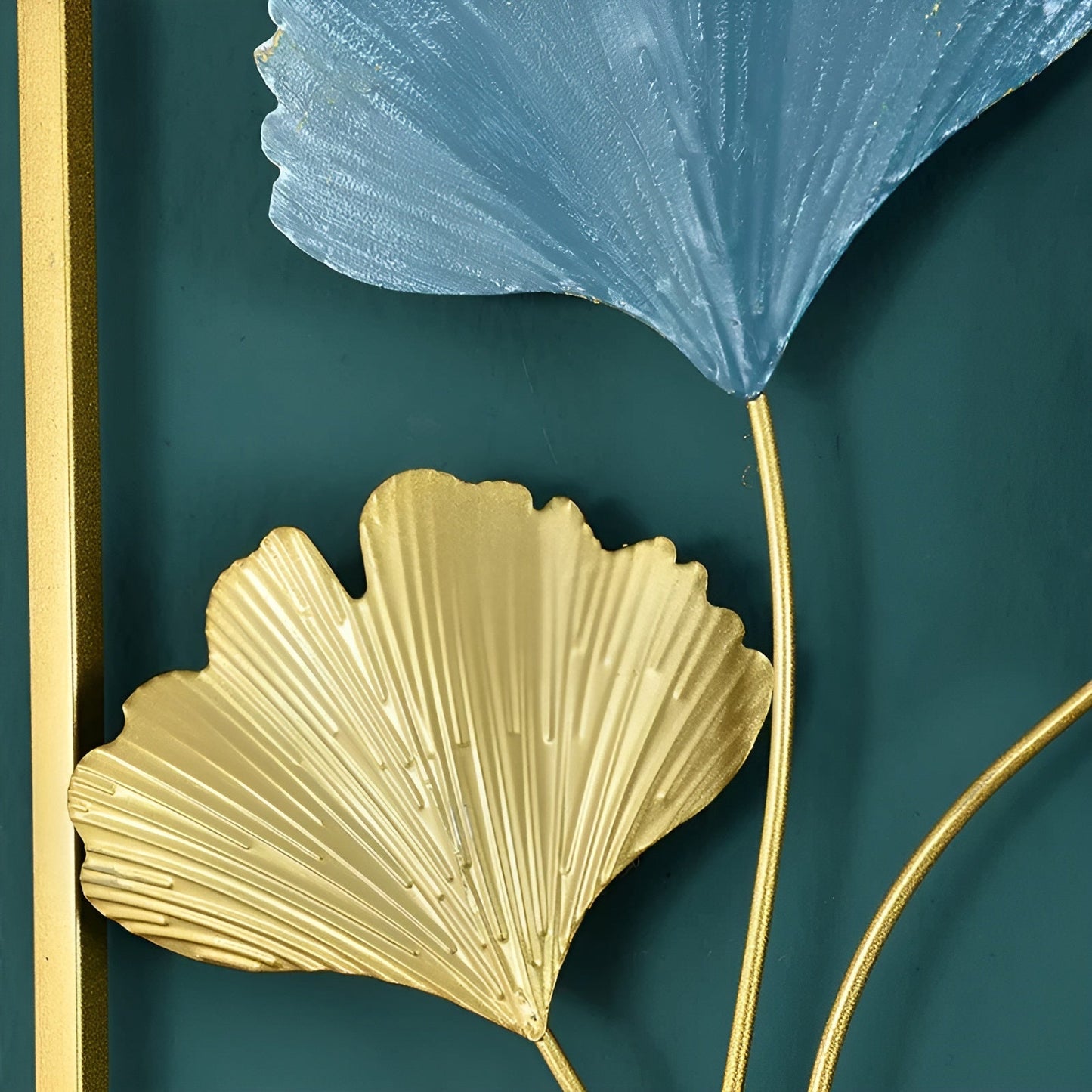 NordicLeaf | Väggkonst, Metallblad-Inspirerad Design, Perfekt För Naturnära Hem