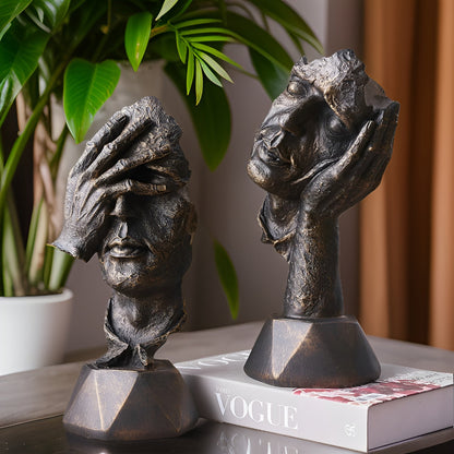VisageAbstract | Kreativ Harts Ansiktsskulptur, Modern Konst, Perfekt För Unika Detaljer