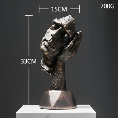 VisageAbstract | Kreativ Harts Ansiktsskulptur, Modern Konst, Perfekt För Unika Detaljer