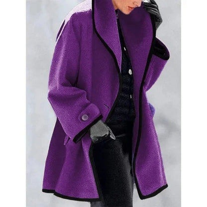 Elegant Dubbelknäppt Vinter Trenchcoat för Kvinnor | Perfekt för Vinter och Höst